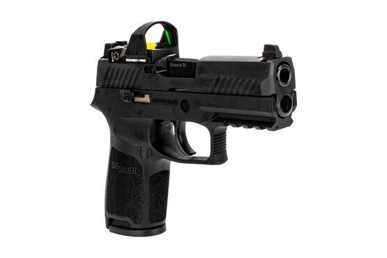 SIG Sauer 9mm P320C compact pistol with Romeo 1 red dot and contrast sights